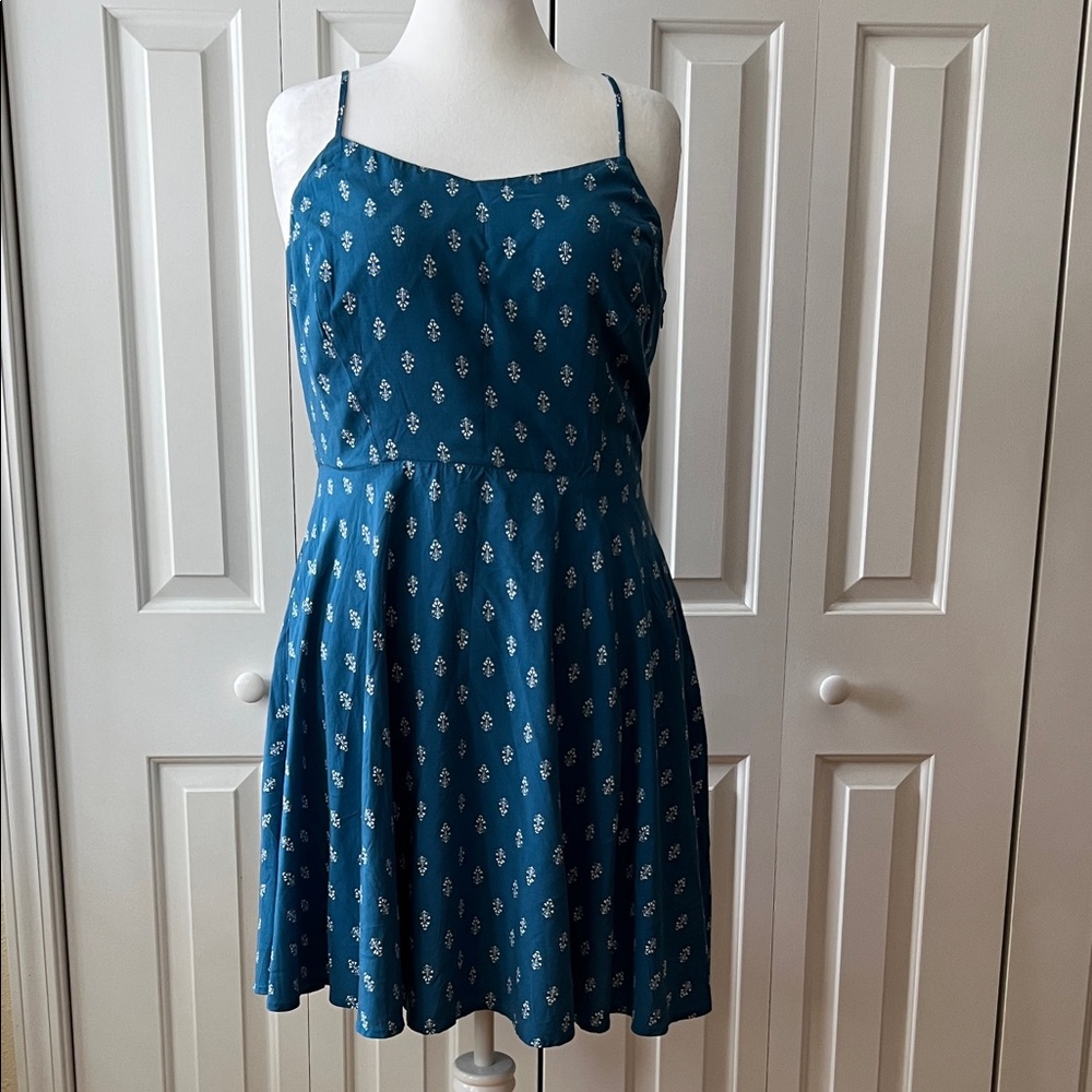 Old Navy Teal Spaghetti-Strap Mini Dress